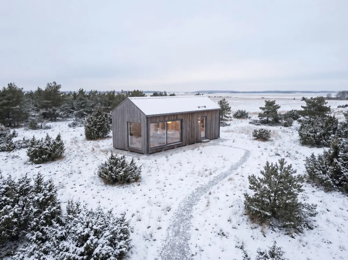 Visualisering: Burgsvik 50 ovanifrån i snö